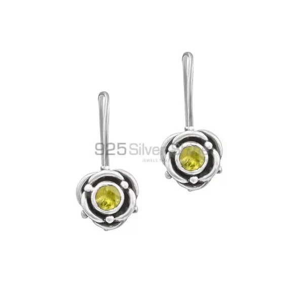 Wholesale Natural Peridot Gemstone Handmade earring In 925 Silver 925SE26