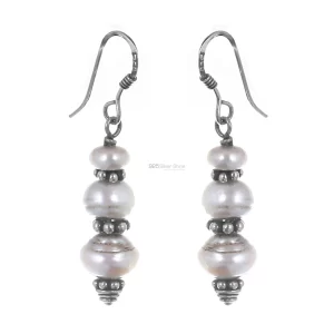 Wholesale pearl Beads earrings In Silver Jewelry 925SE161
