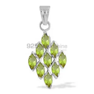 Wholesale Peridot Gemstone Pendants In Fine Sterling Silver Jewelry 925SP1658