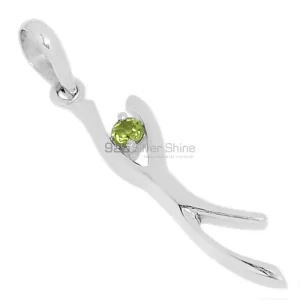 Wholesale Peridot Gemstone Pendants In Fine Sterling Silver Jewelry 925SSP320-6