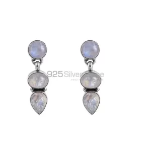 Wholesale Rainbow Moonstone Studs earring In 925 Sterling Silver Jewelry 925SE15