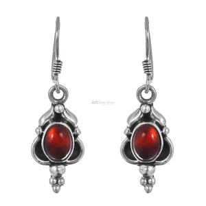 Wholesale Silver earrings In Carnelian Gemstone Jewelry 925SE173