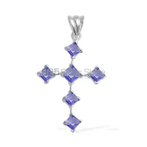 Wholesale Solid Sterling Silver Handmade Pendants In Amethyst Gemstone Jewelry 925SP1677