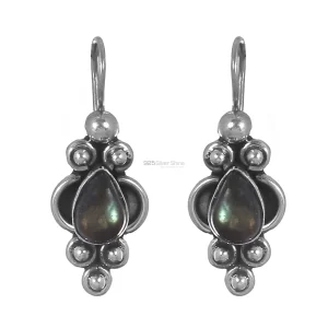 Wholesale Sterling Silver earring In Blue Fire Labradorite Gemstone Jewelry 925SE198