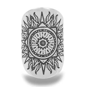 Wholesale Sun Mandala Ring In Sterling Silver 925MR119
