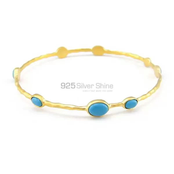 Wholesale Turquoise Gemstone Bracelet In 925 Silver Gold Plated 925SSB16