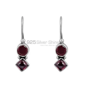 Wholesaler Natural Garnet Gemstone earring In 925 Sterling Silver Jewelry 925SE126