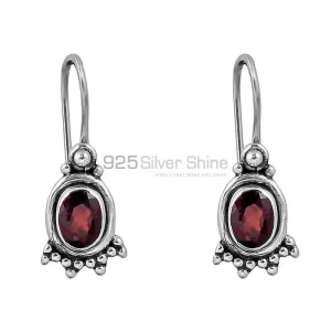 World Wide Natural Garnet Gemstone earring In 925 Sterling Silver Jewelry 925SE128